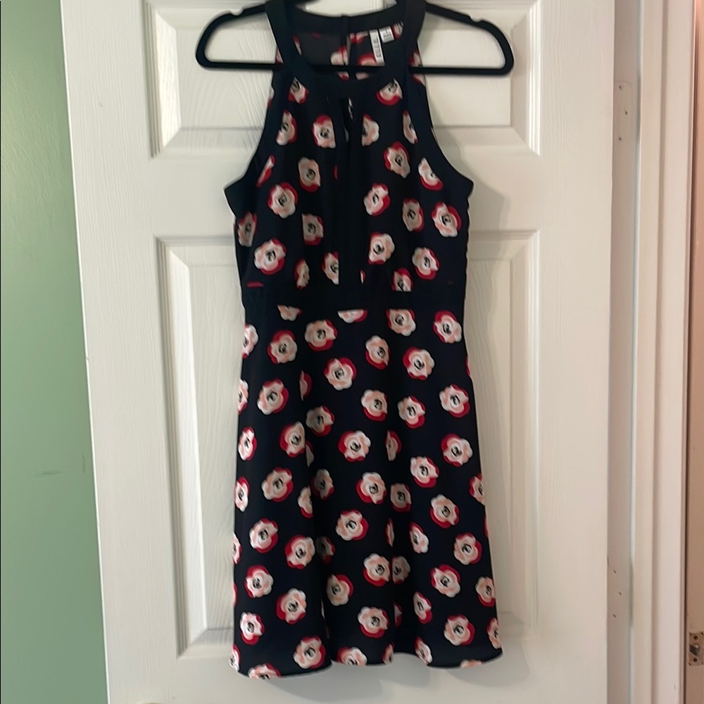 Elle Black and Red Floral Dress